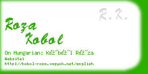 roza kobol business card